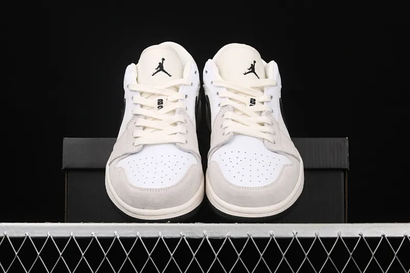 All categories Air Jordan Jordan series basketball shoes Air Jordan 1 Low Air Jordan AJ1 Low AJ1 Joe 1 low white and black canvas splicing DC3533-100